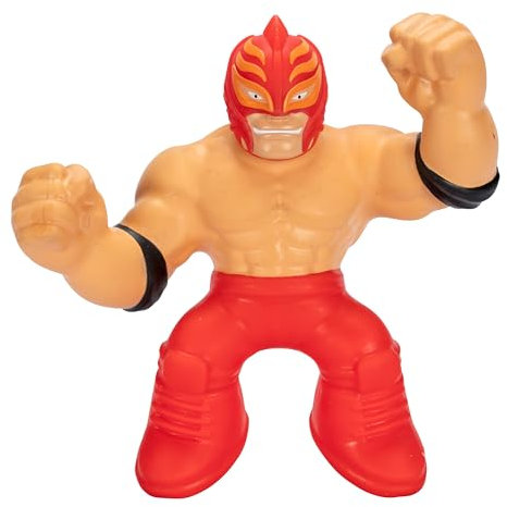 Heroes of Goo Jit Zu WWE Stretchy Superstar Rey Mysterio, Stretch This Amazing WWE Goo Filled Figure of Rey Mysterio with Unique Superstar Gel Filling, Stretch Him Up to 3 times his size