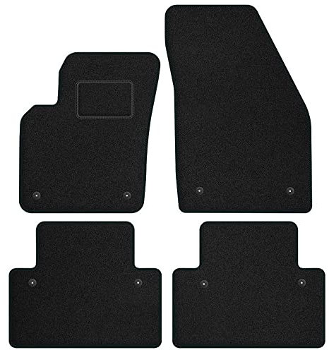 MOTOS Velours Standard Velours-Fußmatten passend für Volvo V50 2004-2012 - Standard, Gewebt, Schwarz fußmatten Auto - Erleben Sie neuen Fahrkomfort mit einem Velours- Auto fußmatten Satz für Ihr AUT
