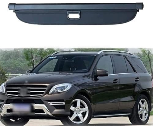 VaLbeL Auto Laderaumabdeckung füR Merce-des Be-nz Ml W164 Ml320 Ml350 2006-2020, Kofferraum Ablagen Schutz Abdeckung Cargo Cover Einziehbare Cargo Abdeckung