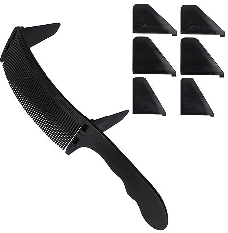 Oewnvmd 1 Set Barbiere Taglio Capelli Pettine Parrucchiere Clipper Pettine Curvo per Uomo Strumento per Lo Styling Dei Capelli Nero