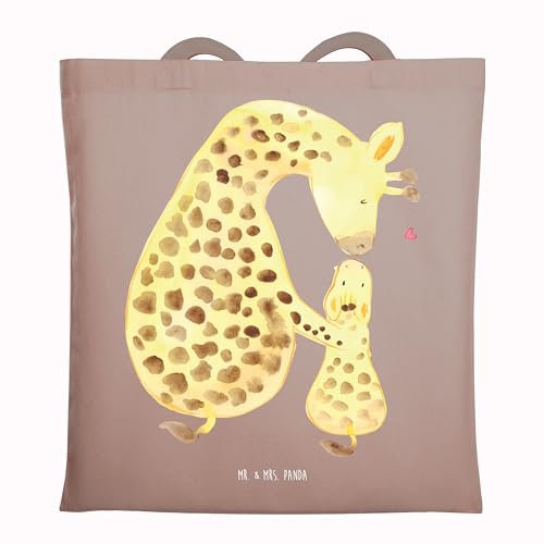 Mr. & Mrs. Panda Tragetasche Giraffe Kind - Geschenk, Lieblingsmensch, Stoffbeutel, Sohn, Afrika, Laptoptasche, Wildtiere, Strandtasche, Shopper,