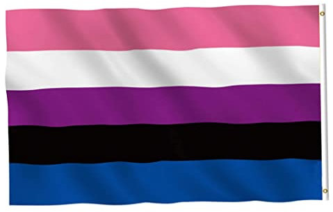 Flagge Lesbian Gay Pride Regenbogen Genderfluid Polyester Flagge 90x150 cm Stolz Flaggen Wandbedeckung