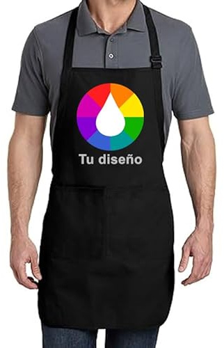 Genérico Delantal Personalizado Premium · Mandil Personalizable · Unisex · Con Tus Fotos y Textos · A Todo Color Serigrafía DTF - DTG