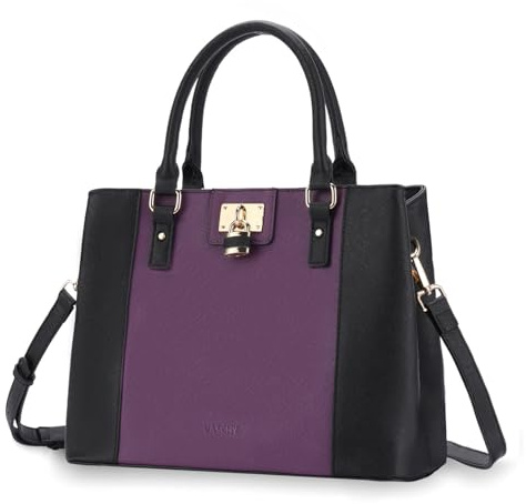 VASCHY Handbags for Women, Trendy Vegan Saffiano Leather Top-Handle Bag Ladies Satchel Shoulder Crossbody Bag