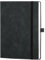 POPRUN Kalender 2025 Buchkalender Softcover mit PU-Leder, ca. A5 (22 x 16,5 cm) - Terminplaner, Wochenplaner Notizbuch (Jan.2025-Dez.2025) mit 100 GSM Papier - EU-25-C6NLO7-BK