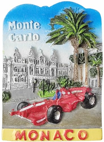 Monte Carlo Monaco Kühlschrankmagnet, Reise-Souvenir, 3D-Kühlschrankdekoration, Bastel-Kollektion