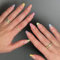 French False Nails Tip Press on Nails, Short Almond Stick on Nails, Colourful Full Cover French Manicure False Nails Acrylic Nails Fake Nails for Women Nail Art (24PCS, No Glue)