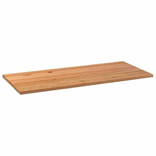 vidaXL Tischplatte Hellbraun 220x100x4,2cm Massivholz Eiche Rechteckig, Esstischplatte, Schreibtischplatte, Bartischplatte, Esszimmertischplatte