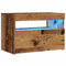 vidaXL Mobile Porta TV con LED Legno Antico 60x35x40 cm Multistrato, Supporto TV, Mobile multimediale, consolle TV, Mobile HiFi
