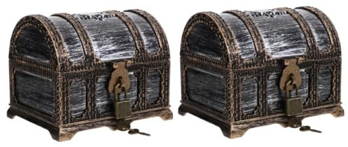 JOINPAYA 2stücke Retro Schatztruhe Aus Antike Aufbewahrungsbox Für Schmuck Und Kleinigkeiten Vintage Deko-element Für Ihre Einrichtung Für Fotografie Und Party-dekoration