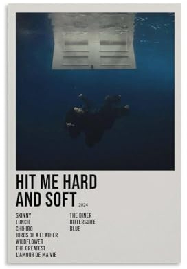 GuoYid Poster Hit Me Hard And Soft, Wandkunst, Gemälde, Leinwand, Geschenk, Wohnzimmer, Drucke, Schlafzimmer, Dekor, Poster, Kunstwerke, 30 x 45 cm