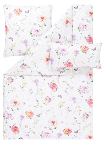 ESTELLA Bettwäsche Aluna Multicolor Satin des Luxe - 3teilig (1 x 40x80 + 1 x 80x80 + 1 x 135x200 cm)