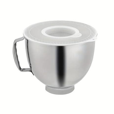 Bvhklxseb Blender Bowl 5QT Stainless Steel Mixer Bowl With Lid - Fits Replace Bowl Compatible For KitchenAid 4.5 & 5-Quart Mixers, Kitchen Auxiliary Bowl For Blender Blender Accessories