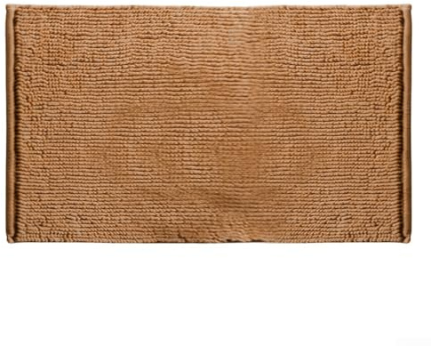 CYRENT Rutschfester Plüsch-Badezimmerteppich, extra dicht, Kurzflor, saugfähig, 60 x 90 cm, weich, waschbar, rutschfester Teppich für Küche, Dusche, Toilette, (Curry)