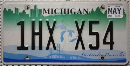 US Nummernschild MICHIGAN Kennzeichen # Motivschild LICENSE PLATE # Autoschild USA