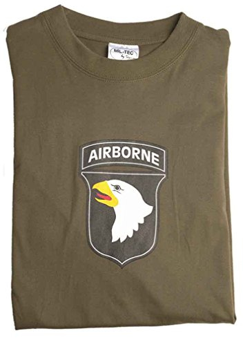 Mil-Tec T-Shirt m.Druck '101St Ab' Oliv Gr.L