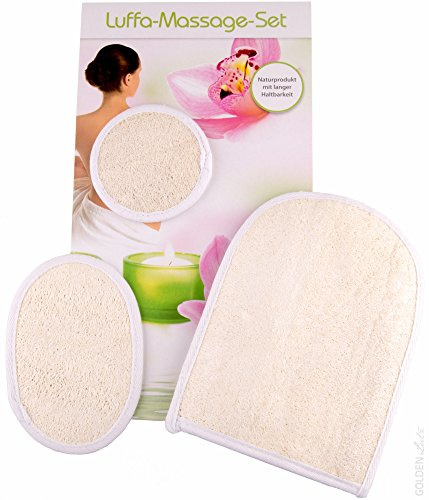 3 x Luffahandschuhe Luffa Schwamm Massagehandschuh Wellness Peeling Handschuh