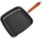 26CM Non Stick Griddle Grill Steak PAN Rosewood Handle CAST Aluminium Kitchen