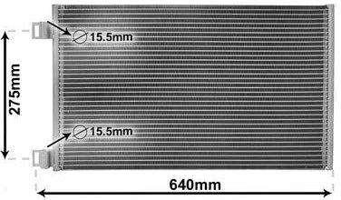 VAN WEZEL 43005444 KONDENSATOR KLIMAKÜHLER KLIMAKONDENSATOR ohne Trockner