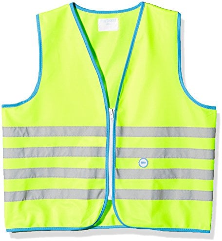 Wowow Fun-Warnweste für Kinder, Gelb fluoreszierend, Größe M (7-9 J.)