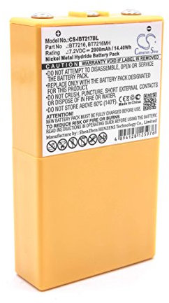 vhbw NiMH Batterie 2000mAh (7.2V) Jaune pour télécommande Remote Control comme Itowa 26.105, BT7216MH