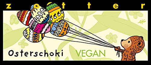 Zotter Bitterschokolade Osterschoki mit Kokos & Marzipan, handgeschöpft, vegan (70 g) - Bio