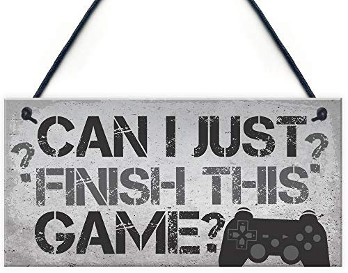 Red Ocean Hanging Gamer Sign Boys Bedroom Decor Boys Bedroom Wall Art Novelty Gamer Gift