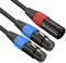 JOMLEY XLR Y-Splitter Cable, 1 XLR Male to 2 Female Microphone Y-Splitter Cord Balanced Microphone Adapter Patch Cable - 1.5 meter