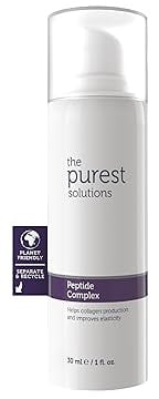 The Purest Solutions Peptide Komplex Serum - Hautverjüngung & Anti-Aging Pflege - Unterstützt das Kollagenfasernetzwerk - Anti-Falten-Effekt - Vegan | Grausamkeitsfrei | Umweltfreundlich (30 ml)