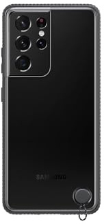 Samsung Custodia protettiva trasparente per Galaxy S21 Ultra, nera (versione USA)