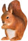 WILDLIFEGARDEN Wildlife Garden WG5942 Rotes Eichhörnchen - Handgeschnitzter Tierfigur aus Holz