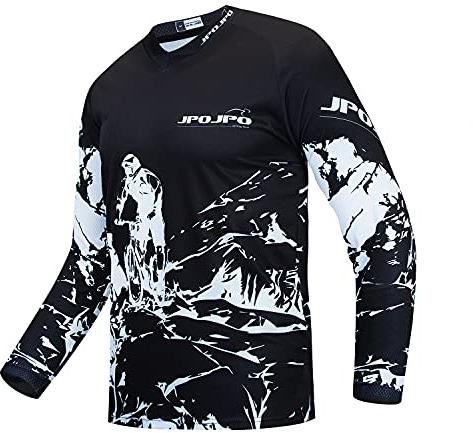 JPOJPO Trikot Herren MX Motocross Trikots Dirt Bike Downhill Racing Shirt Reiten Grün, Cu9022, X-Groß