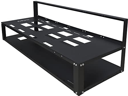 Cadre Rig Minage Ouvert sans Fan Supporte 8 ou 12 GPU pour l'extraction Crypto Monnaie(L'unité)
