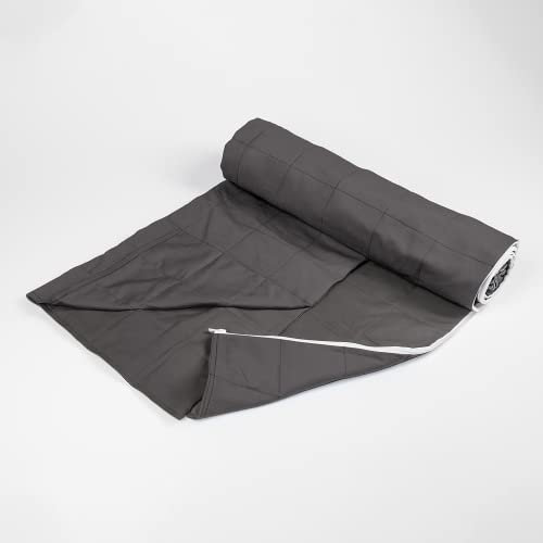 Sensory Owl Gewichtsdecke 200x200cm 14 kg Schwere Decke Zum Schlafen Für Erwachsene Paar Mit Reißverschluss In Der Mitte Therapiedecke Baumwolle Glasgranulaten Stressabbau Autismus ADHD Grau