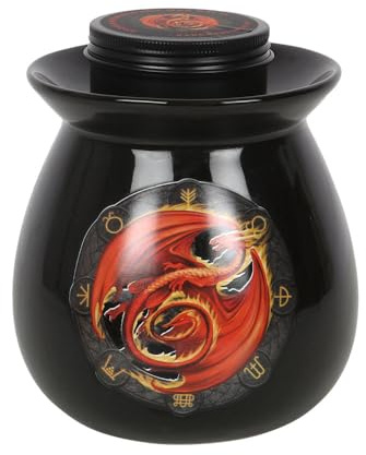 Enchanting Beltane Wax Melt Burner Set by Anne Stokes - 11.5cm x 10cm (1 Pack) - Luxury Oil Burner & Musk Scented Wax, Ideal for Fantasy & Pagan Lovers, Brown