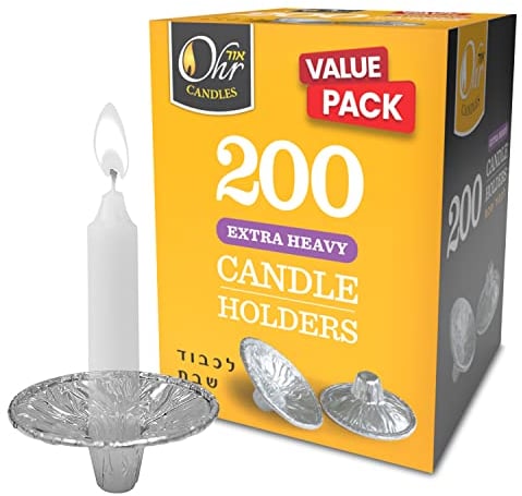 Ohr Candles Extra Heavy Disposable Aluminium Foil Candle Holder, Drip Cup Bobeches - 200 Pack