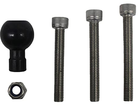 Motorrad Rückspiegel Kugelkopf Halterung,Asudaro Motorrad Lenker Basisklemme M8 RAM Kugelkopf Rückspiegelschraube Kugelfuß Feste Basis Ball Halter RAM Mount Stativ Kugel Adapter Kopf,schwarz + Silber