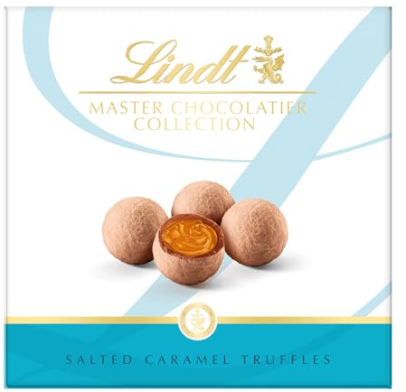 Lindt Master Chocolatier Salted Caramel Truffles – 135g – 9 Assorted Milk Chocolates – Gift for Him & Her, Adults & Kids