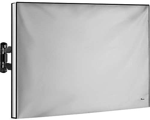 TV Abdeckung Outdoor 90 Zoll – Wetterfest Wasserdicht Staubdicht – Schutzhülle für Fernseher auf Terrasse, Balkon, Garten – UV-beständig – Robustes Oxford 600D