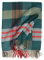 Rotfuchs Decke Wolldecke Kuscheldecke Plaid Wohndecke Karo dunkelgrün-grau 100% Wolle (Merino)