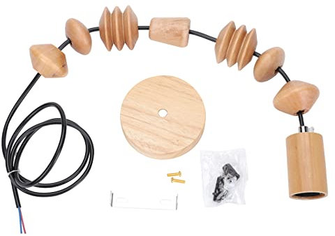 OSALADI 1stk Leuchter Flur Pendelleuchte Beleuchtungskörper Aus Holz Pendelleuchte Aus Holzperlen Unterputz-deckenleuchte Deckenleuchten Aus Holz Deckenlampe Eingebettet Stil Lampe Hölzern