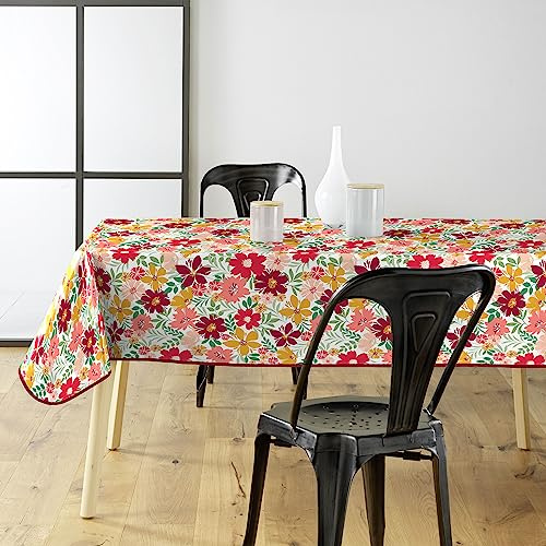 Douceur d'Intérieur, Nappe Rectangle (140 x 240 cm) Milly Rouge, PVC Imprimé