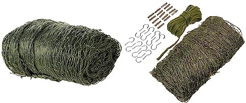 TRIXIE 44295 Schutznetz, drahtverstärkt, 8 × 3 m, olivgrün & 44293 Schutznetz, drahtverstärkt, 4 × 3 m, olivgrün