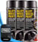 4TRESS E-TECH 3 x 400ml Alloy Wheel Paint Technik Grey Chip Resistant Wheel Refurbishment Aerosol Cans Non Slip Car Dash Mat
