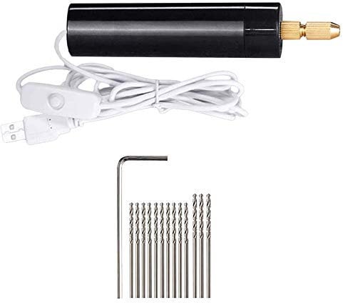 Oewnvmd 0.7-1.2Mm -Electric Hand Drill Set for Resin,Electric Mini Drill for Jewelry Making Electrical Pin Vise Kit