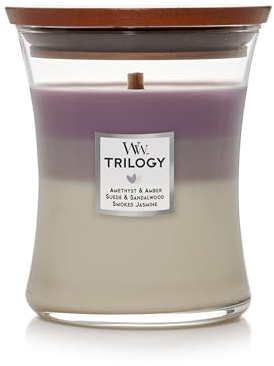WoodWick Kerze für Unisex Erwachsene - Scented Medium Candle Trilogy Amethyst Sky 275 g