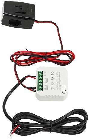 Pinza Amperimétrica WiFi de 90-250 VCA, Monitor de Energía para el Hogar Inteligente con 1 Sensores de Niveles de Circuito de 120 A Registro de Aplicaciones en Tiempo Real