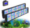 PopBloom 120W LED Beleuchtung für Süßwasser Aquarien, Vollspektrum Aquarium Led Lampe, Hohe Leistung, Sonnenaufgang Sonnenuntergang (120W (For 110-140cm))