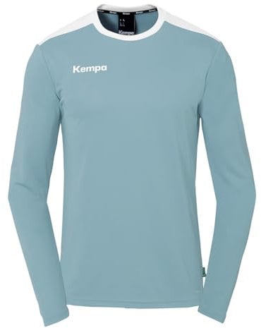 Kempa Unisex Emotion 27 Langarmshirt Sweatshirt, Aqua/Weiß, M EU