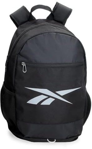 Reebok Wayland Rucksack + Schultasche, Schwarz, 33 x 48 x 17 cm, Polyester, 26,93 l, Schwarz, Talla única, Rucksack + Federmäppchen